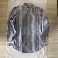 Ralph Lauren ストライプ オックスフォード ボタンダウンシャツ M