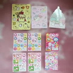 Sanrio HelloKitty ポムポムプリン キキララ シール 9シート