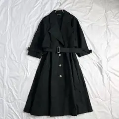 美品　ヴィカガジンスカヤ　フレア　トレンチコート　オーバーコート　黒　S