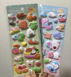 つぶらな瞳のぷくぷくシール、水族館、お弁当箱