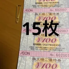 クリップ　+ 15枚☀️イオングループ株主優待券