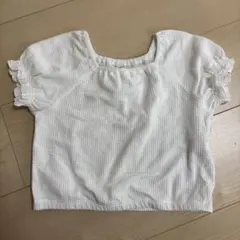 UNIQLO ホワイト フリル袖 トップス 100