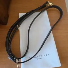 未使用品&正規品 ボナベンチュラ フォンストラップ エトープ×ブラック