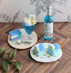 ブルースイーツセット ソーダパフェ＆ビスケットケーキ おまとめ割あります