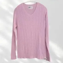 ★AZUL BY MOUSSY ケーブルニット セーター Vネック メンズ M★