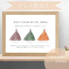 【F】ドレス色当てクイズ　ドレス当てクイズ　ウェルカムスペース　6159
