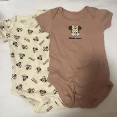 バースデイ　フタフタ　ミニー　半袖　ロンパース　肌着　80cm 2枚