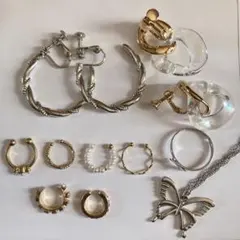 アクセサリー10点セット　イヤーカフ　イヤリング　リング　ネックレス