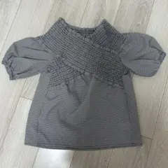 Heather ヘザー　クロスシャーリングブラウス