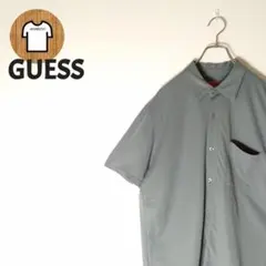 GUESS 半袖シャツ M 1ポケット 伸縮性 海外古着 A827のサムネイル