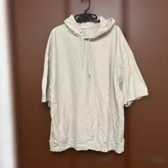 GU ベージュ フード付き オーバーサイズパーカー XXL