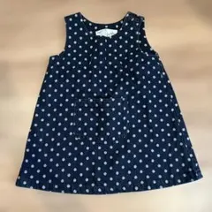 agnès b. ネイビー 水玉 ワンピース 1歳用のサムネイル