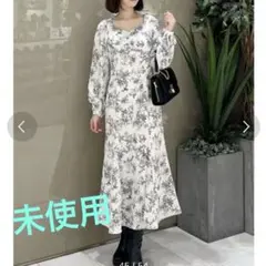未使用MERCURYDUO フラワーフロント　ギャザーマーメイドワンピース