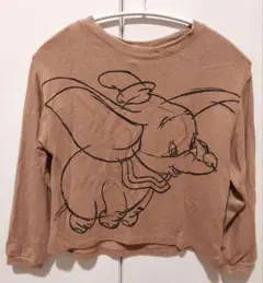 【美品】ZARA Disneyコラボ 長袖 Tシャツ ニット ダンボ 130cm