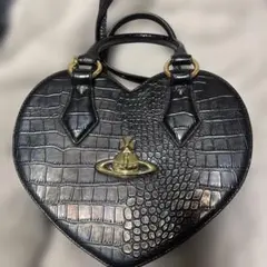 Vivienne Westwoodクロコ型押しハート型 ショルダーバッグ