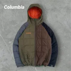Columbia hooded puffer jacket マルチカラー　00s