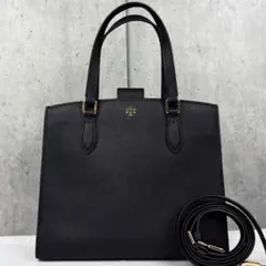 美品 トリーバーチ レザー 2way ショルダーバッグ エマーソン ブラック