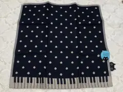 Atsuko Matano 猫とドット柄 ピアノハンカチ