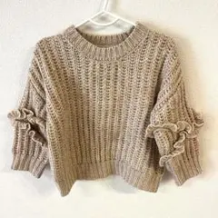 新品　セーター　ママラク　フリル　ピンク　女の子　95