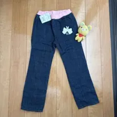 ★ミキハウス★暖か裏地付パンツ★110★うさこちゃん★ズボン★新品★デニム★女子