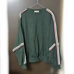 ⭐️再値下げ‼️Double Name 袖ライン スウェット グリーン F 新品