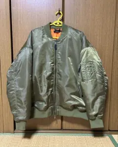 90s old uniqlo MA-1 フライトジャケット オレンジ - メルカリ