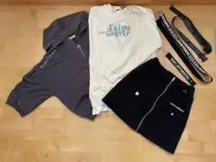 6点セット　ピンクラテ・ラブトキ・レピピ（トップス・スカート・ベルト）