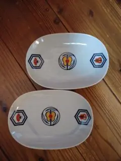 大相撲出物　陶器皿 2枚セット