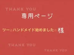 ツー⭐︎ハンドメイド始めました⭐︎様専用ページです。
