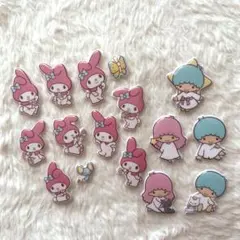 ぷくぷく シール　マイメロ　リトルツインスターズ　ペタペタシール　おすそわけ