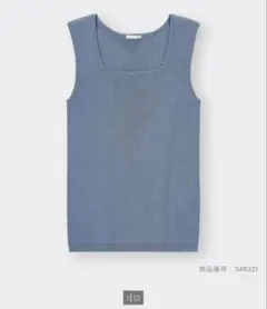 ✨即購入OK✨【新品】GU リブニットスクエアネックタンクトップ Sのサムネイル