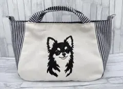 ハンドメイド 刺繍 チワワ ミニバッグ うちの子 犬 - メルカリ