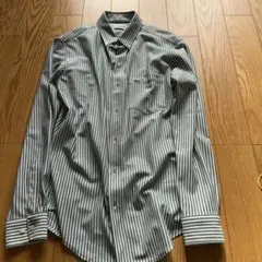 ラコステストライプ 緑　ボタンダウン 長袖シャツのサムネイル