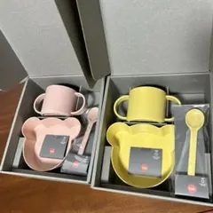 tak ベビー用食器セット　2セット(ピンク、黄色)新品
