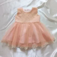 お誕生日ドレス ピンク レース付き