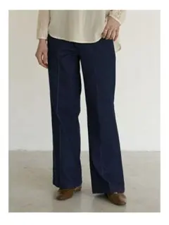 ワイドパンツ ハイウエスト デニム アース アースミュージックエコロジー