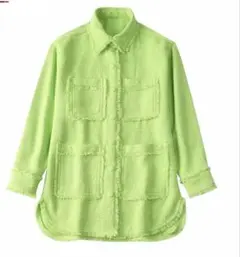 シャツジャケット　黄緑