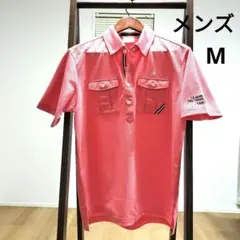 LE COQ GOLF ルコックゴルフ　メンズ　半袖　ポロシャツ　赤　エンジのサムネイル