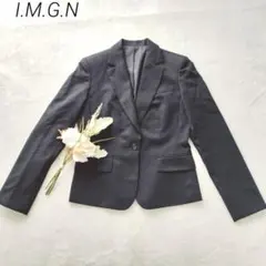 I.M.G.N 洋服の青山　スーツジャケット 9号　ダークグレー　テーラード