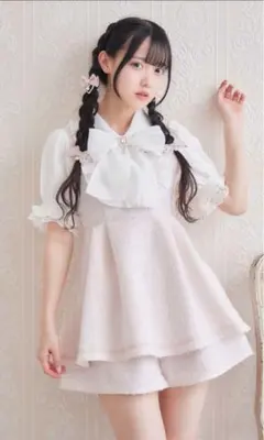 着画あり ROJITA ツイードセットアップ ピンク