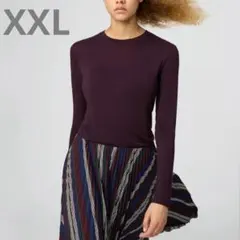 【新品】ユニクロC　XXL　極暖ヒートテックカシミヤブレンドクルーネックT