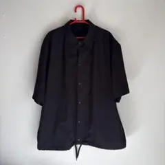 GU 黒 ナイロンジャケットシャツ