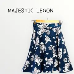 【MAJESTIC LEGON 】花柄フレアスカート　ひざ丈　上品　きれいめ