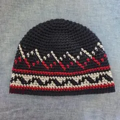 a145　秋冬春　クラッシャーハット クロシェハット　ニット帽