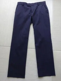 お値下げ！green label relaxing 紺ストライプパンツ 38