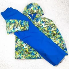 美品△nima ニーマ 子供用スキーウェア ブルーグリーン系 青緑系 150cm