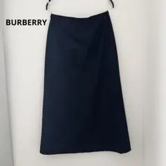 BURBERRY ネイビー チェック柄 ロングスカート 38