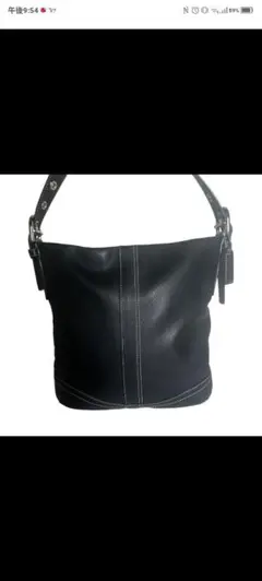 コーチ ショルダーバッグ オールレザー ブラック