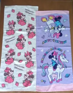 ミニーマウス・デイジータオル2枚セット