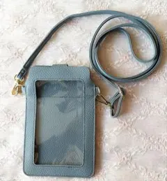 即*y様 一度使用済　スマホショルダーバッグ　ブルーグレー